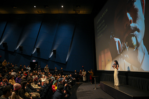  Director of the HKETONY Candy Nip speaks at the award presentation in Chicago.
            