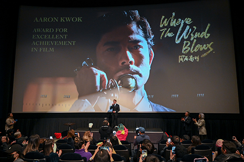  Hong Kong superstar Aaron Kwok greets the Chicago audience at the North American premiere of 