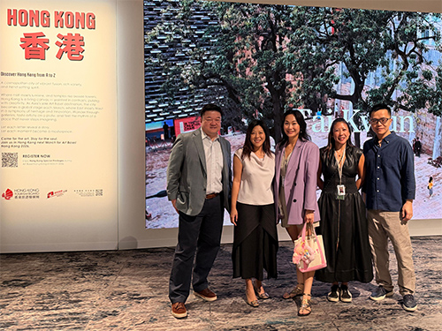  Director of the New York ETO, Maisie Ho, visited Miami to deepen Hong Kong’s presence at Art Basel Miami Beach, one of the world’s most influential art fairs, and strengthen Hong Kong’s business and cultural ties with Miami. Photo shows Ms Ho (second left) with Director of Art Basel Hong Kong Angelle Siyang-Le (third left) and other guests.