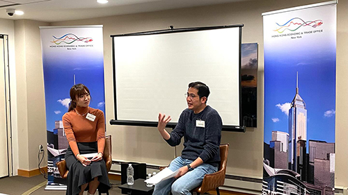  Film producer Paul Chan (right) shared insights on the Hong Kong documentary 