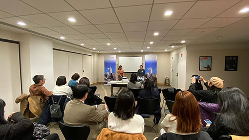   Film producer Paul Chan (right) shared insights on the Hong Kong documentary 