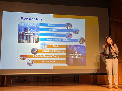 1 The Director of the Hong Kong Economic and Trade Office in New York, Maisie Ho, spoke at the 2025 Penn Wharton China Summit, organized by the Wharton School of the University of Pennsylvania on March 29, where she shared the latest developments and exciting opportunities in Hong Kong with a dynamic audience of students, industry leaders, and scholars.